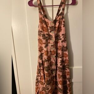 A.n.a. Maxi dress pink with palm trees